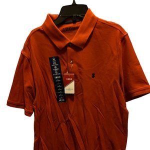 Men's Izod The Advantage Polo Shirt in Rust Size Large NWT